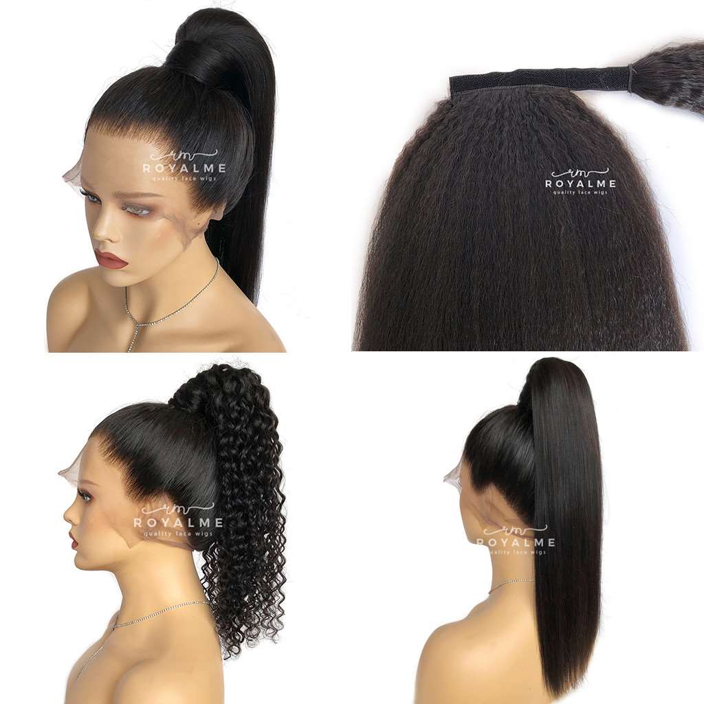 Hailey Human Hair Ponytail Natural Black Hair Color Collection